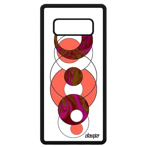 фото Простой чехол для смартфона // galaxy note 8 // "круги" структура кольца, utaupia, розовый