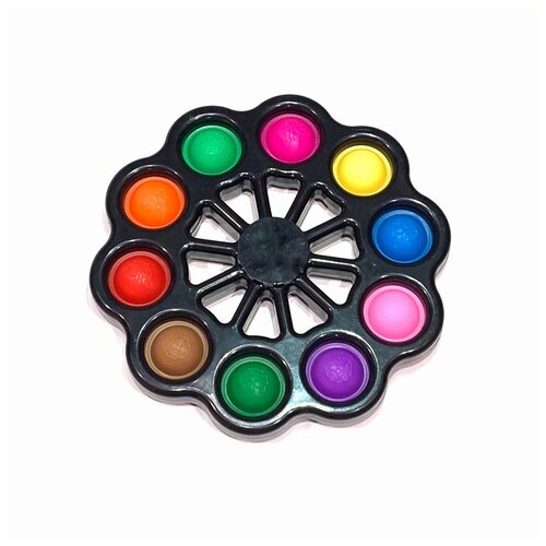 Игрушка-антистресс Спиннер Поп Ит /Спиннер Симпл-димпл /Спиннер черный Вечная пупырка