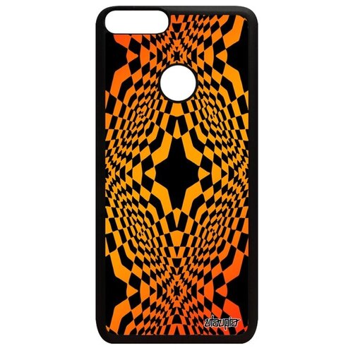 фото Защитный чехол на // huawei p smart 2018 // "иллюзия звезда" ромб геометрический, utaupia, оранжевый