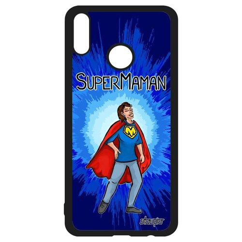 фото Защитный чехол на смартфон // honor 8x // "супермама" рисунок герой, utaupia, синий