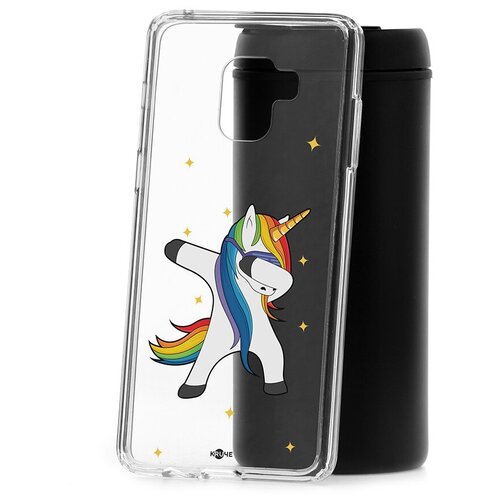 фото Чехол на samsung galaxy a8+ 2018 (a730) kruche print единорожка кruче