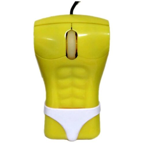 Мышь компьютерная Мужской торс Стриптизер цвет желтый 480₽
