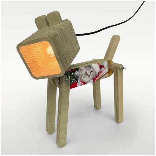 Настольная лампа светильник Собака праздники кот, год кролика, зима - 1361