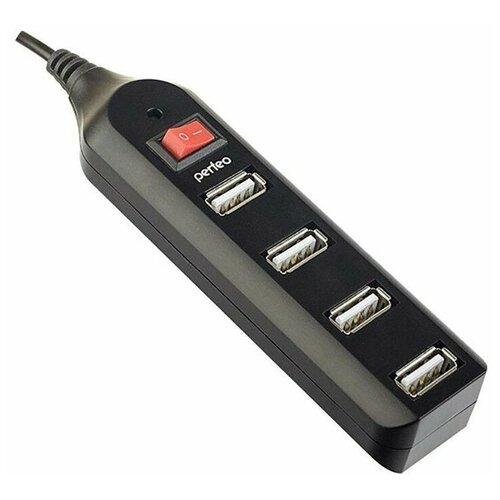 USB-Концентратор Perfeo 4 Port, (PF-HYD-6001H) чёрный