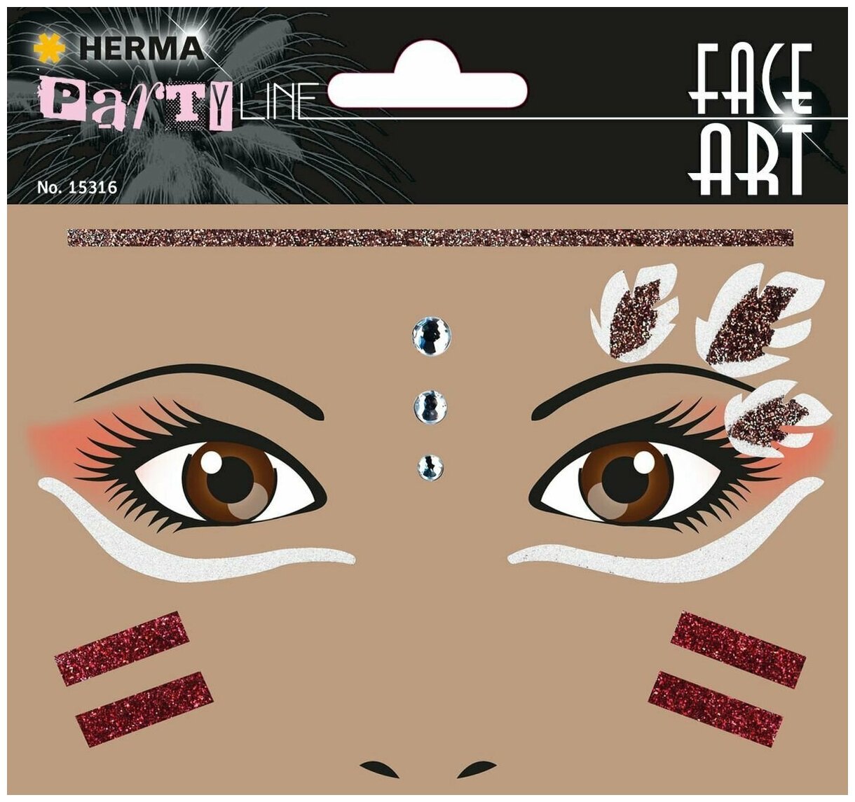 Наклейка на лицо HERMA Face Art American Native