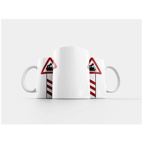 фото Кружка "предупреждение, железнодорожный переезд, дорожный знак" 320 мл lotsprints