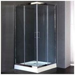 Душевой уголок Royal Bath HPD 120х120 RB1212 HPD-T-CH без поддона профиль Хром стекло прозрачное - изображение