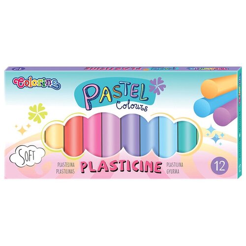 Colorino Пластилин 12 цв. пастельные цвета CL87805PTR