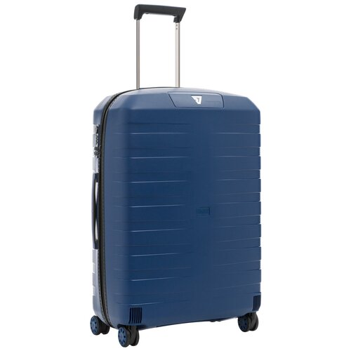 Чемодан RONCATO Box 4.0, 80 л, размер M, синий чемодан roncato box 80 л размер m оранжевый черный