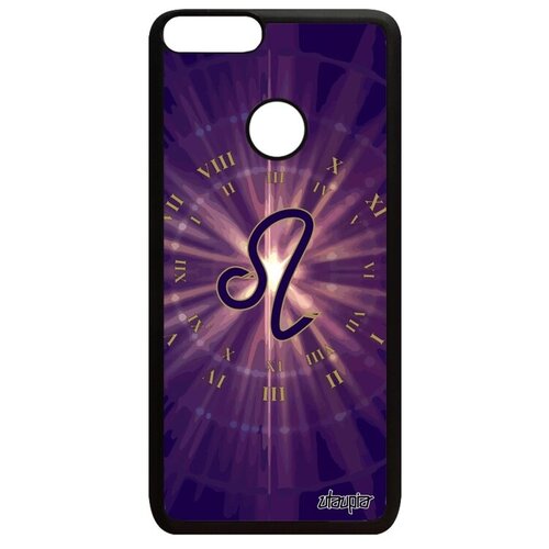 фото Ударопрочный чехол для // huawei p smart 2018 // "гороскоп лев" каллиграфия календарь, utaupia, фиолетовый