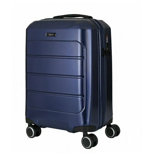 Чемодан FABRETTI, 37 л, размер S, синий чемодан fabretti 45 л размер s синий