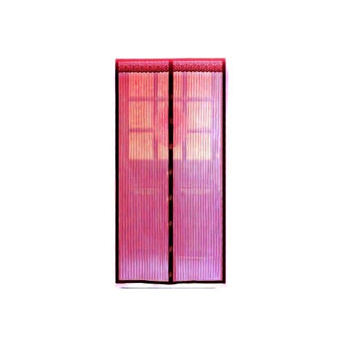 Антимоскитная сетка 100х210 для двери на магнитах/регулируемый размер/для всех дверных проемов/ цвет бордовый