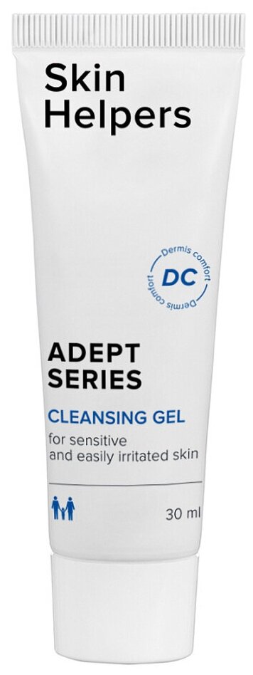 Очищающий гель для умывания чувствительной кожи лица Skin Helpers ADEPT, 30 мл