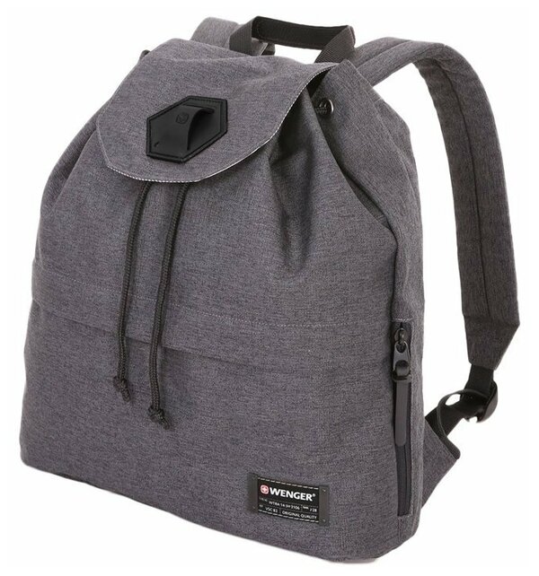 Рюкзак WENGER 13", серый, ткань Grey Heather/ полиэстер 600D PU , 33х13х39 см, 16 л, 5332424403