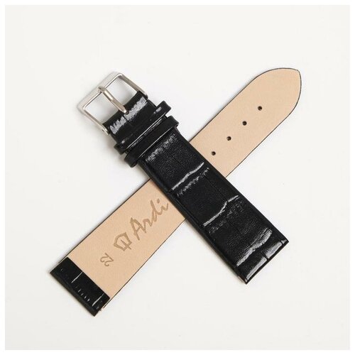 фото Ремешок для часов, мужской, 22 мм, натуральная кожа, черный, микс ardi