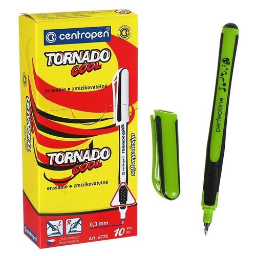 Ручка-роллер Centropen Tornado Cool 4775 синяя, 0,3мм, грип, одноразовая, корпус ассорти, цена за штуку, 262142