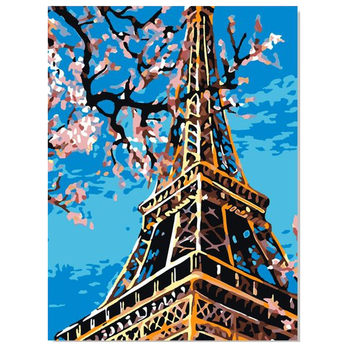 Картина по номерам 30*40 Весна в Париже с подрамником, Selfica