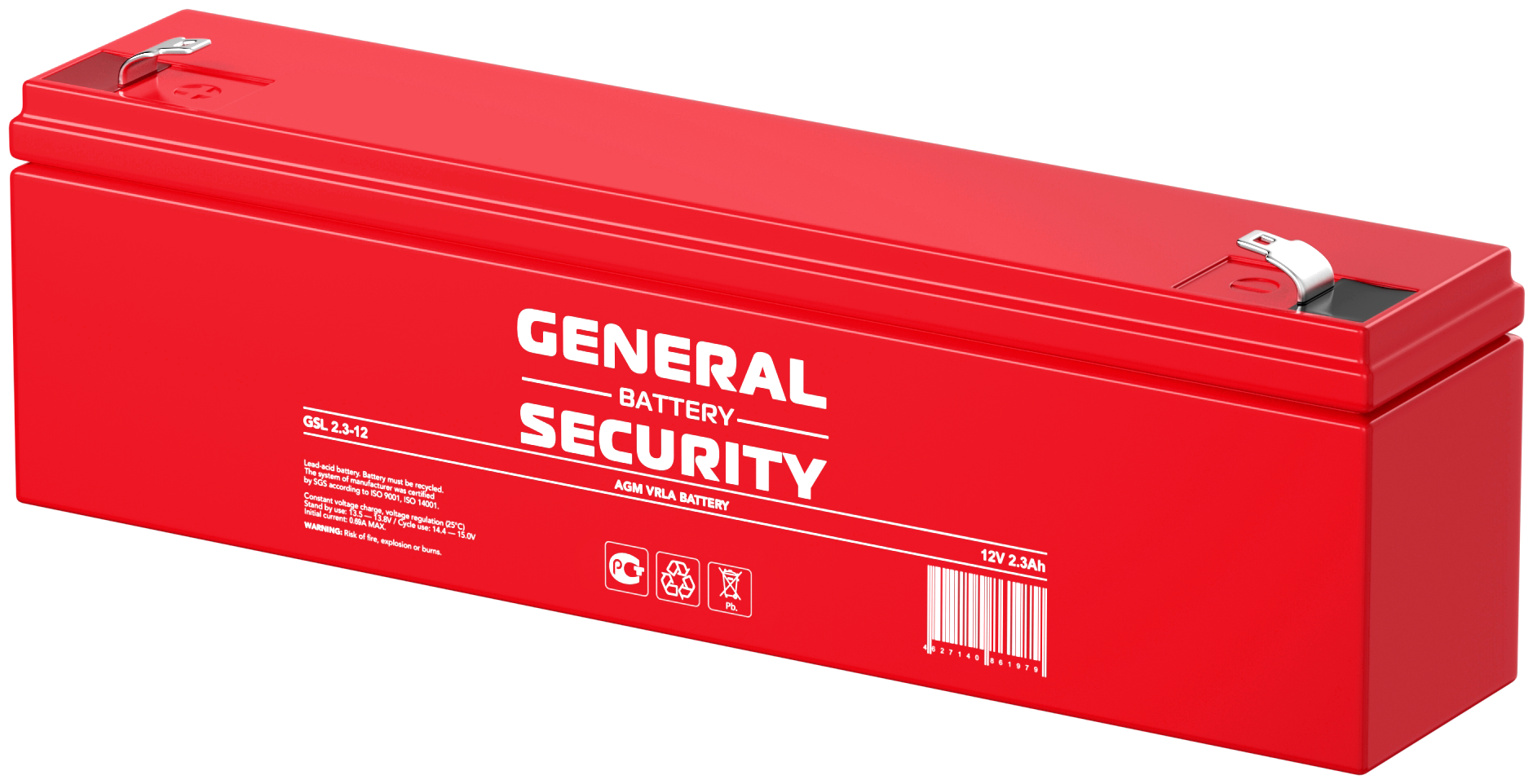 Аккумулятор для ИБП GENERAL SECURITY GSL 2.3-12 (12 В / 23 Ач)