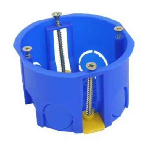Подрозетник (коробка установочная) для полых стен и ГЛК D68x45 мм цвет синий
