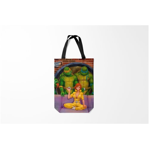 фото Сумка-шоппер / 31х42 см / мемы / черепашкихаб burnettie