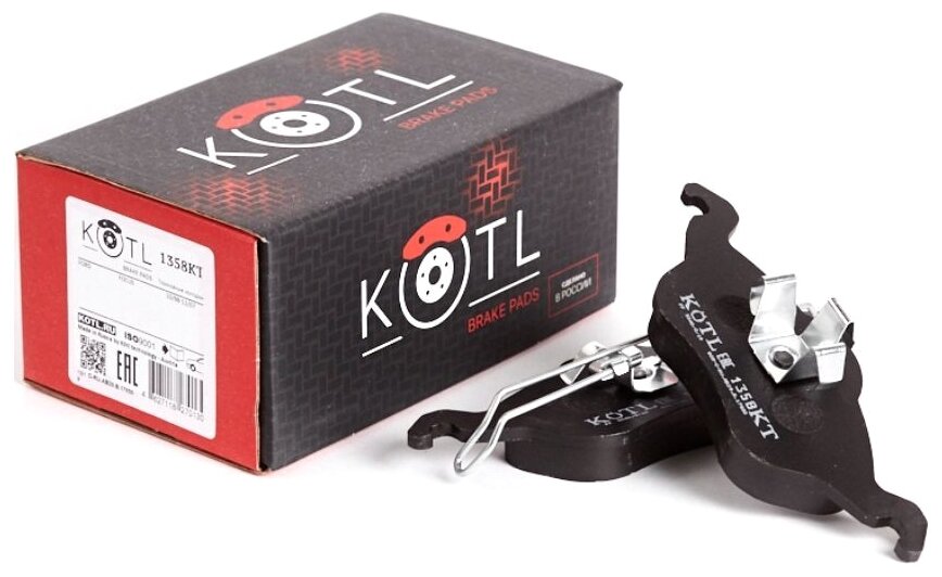 Дисковые тормозные колодки передние Kotl 1358KT для Ford Focus (4 шт.)
