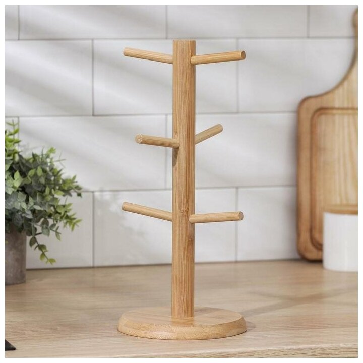 Подставка для кружек Доляна Bamboo 145×32 см бамбук