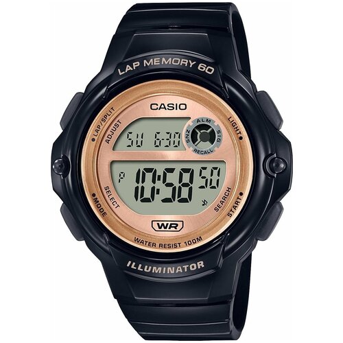 Наручные часы CASIO Collection LWS-1200H-1A, черный, золотой