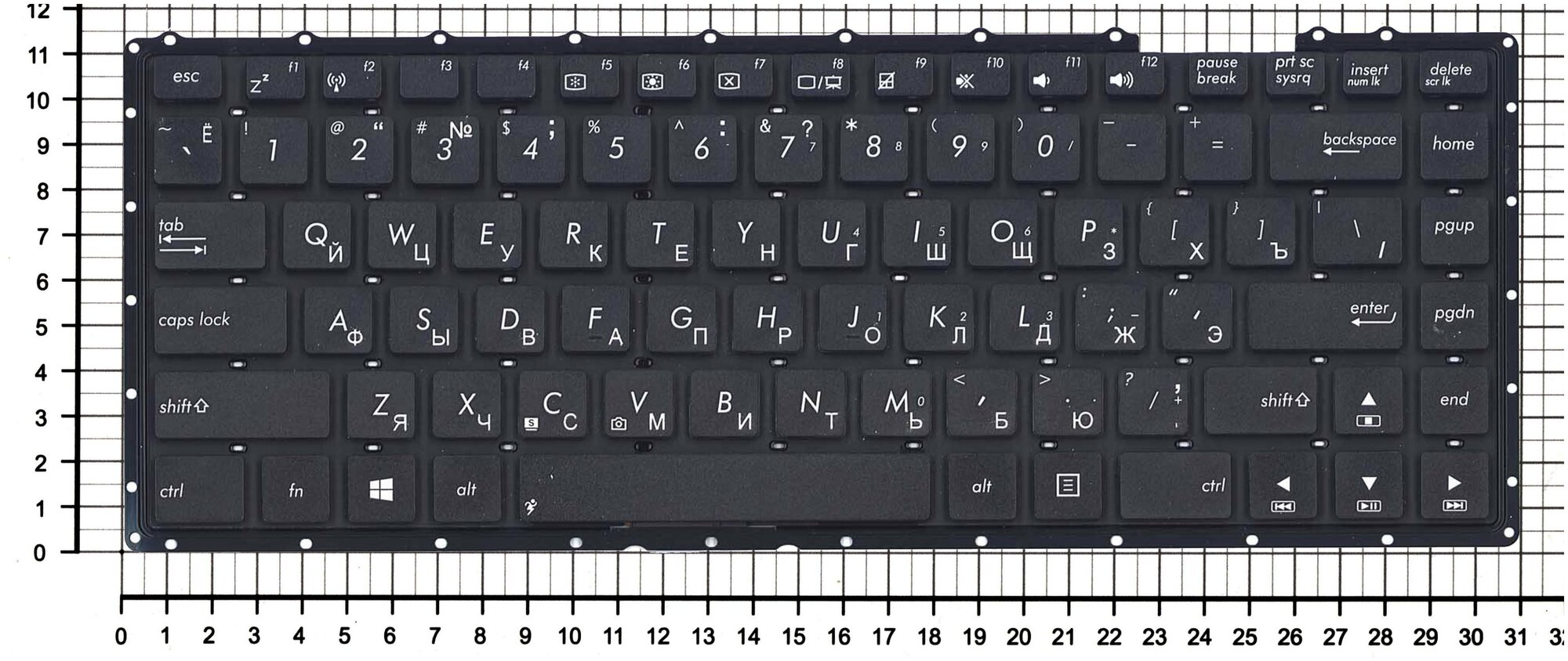 Клавиатура для ноутбука Asus AEXJB700110 русская черная