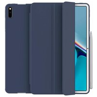 Чехол для планшета Huawei MatePad 2022/2021 10.4 дюйма (BAH4-W09/L09), из мягкого силикона, трансформируется в подставку (темно-синий)