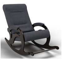 Кресло-качалка с подножкой кресло качалка ткань велюр Тироль цвет Графит (996)