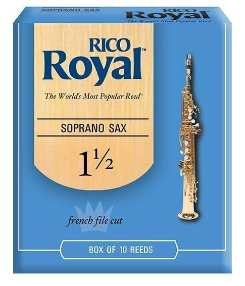 Трости для сопрано саксофона Rico Royal №1,5 (10 шт)