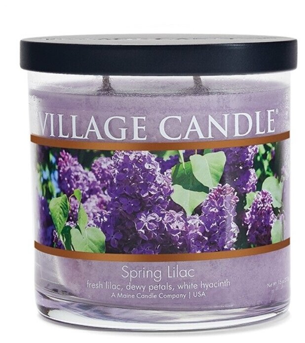 Ароматическая свеча Village Candle "Весенняя сирень", стакан, маленькая