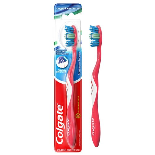 Зубная щетка Colgate Тройное действие средней жесткости