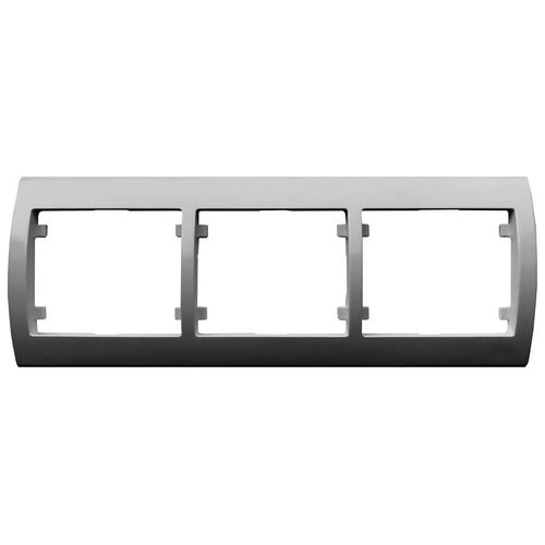 Рамка 3п BJC IRIS горизонтальная 18003МА, алюминий