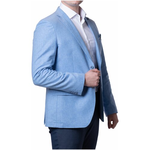 Пиджак Van Cliff, размер 46/176, голубой пиджак van cliff размер 46 176 серый