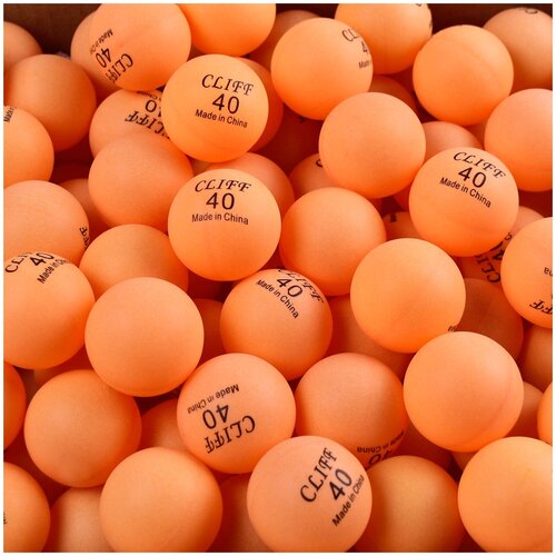 Шарики для настольного тенниса CLIFF, 40мм, пакет 144 штуки, оранжевые шарики для настольного тенниса cliff 40мм пакет 144 штуки оранжевые