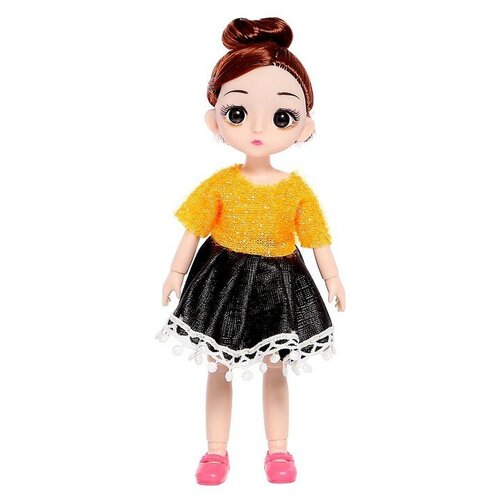 MARU Кукла модная шарнирная «Лиза» в платье, микс