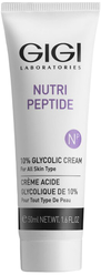Крем для лица Gigi Nutri Peptide 10% Glycolic Cream ночной, с 10% гликолиевой кислотой, 50 мл