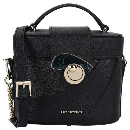 Сумка  кросс-боди cromia, натуральная кожа, черный