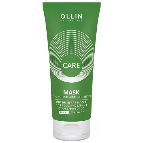 OLLIN Professional Care Интенсивная маска для восстановления структуры волос, 200 г, 200 мл, туба ollin professional интенсивная маска для восстановления структуры волос 200 мл ollin professional care