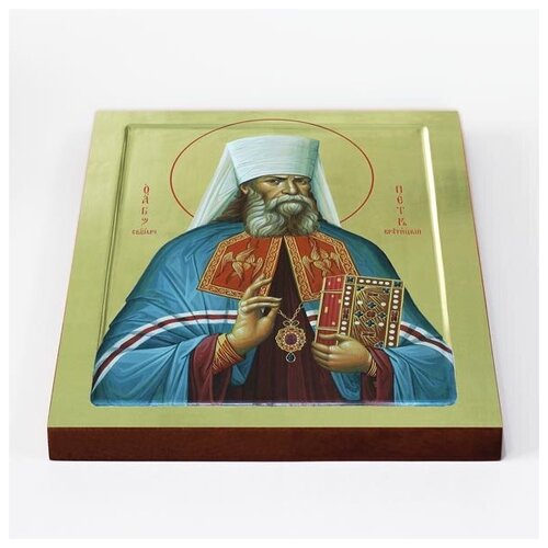 Священномученик Петр, митрополит Крутицкий, икона на доске 20*25 см