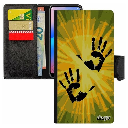 фото Чехол книжка на мобильный galaxy s8, "отпечаток ладони" palm рука utaupia