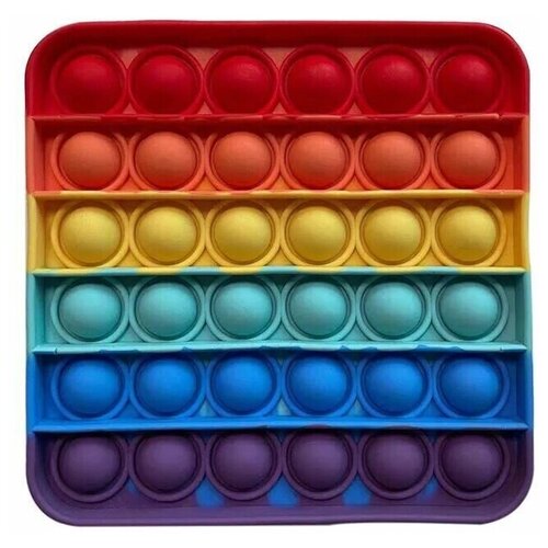 Поп Ит | Pop It | Игрушка Антистресс | Радужный Квадрат