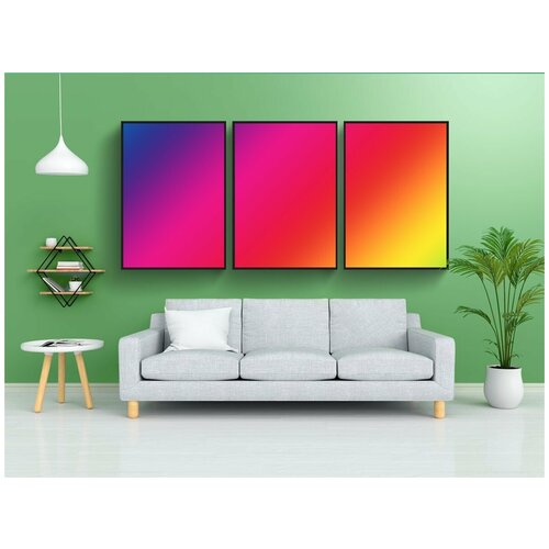 фото Набор модулных постеров для интерьера "спектр, задний план, радуга" 60x90 см. в тубусе, без рамки lotsprints