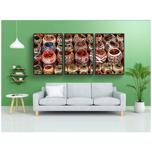 фото Набор модулных постеров для интерьера "изобразительное искусство, азиатский, задний план" 60x90 см. в тубусе, без рамки lotsprints