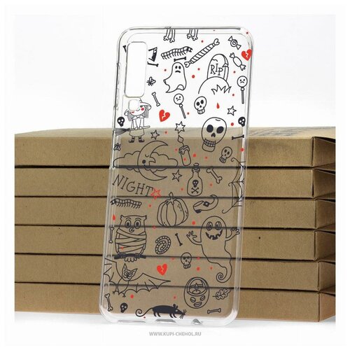 фото Чехол на samsung galaxy a7 (2018) a750 kruche print хэллоуин кruче