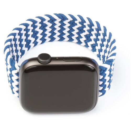 Ремешок Emilion Braided Monoband Multicolor для Apple Watch, Белый/синий (38-40, 135)