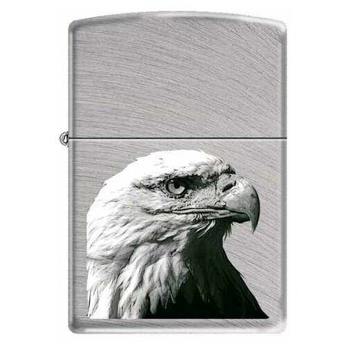 Зажигалка ZIPPO Орёл, с покрытием Chrome Arch, латунь/сталь, серебристая, матовая, 38x13x57 мм