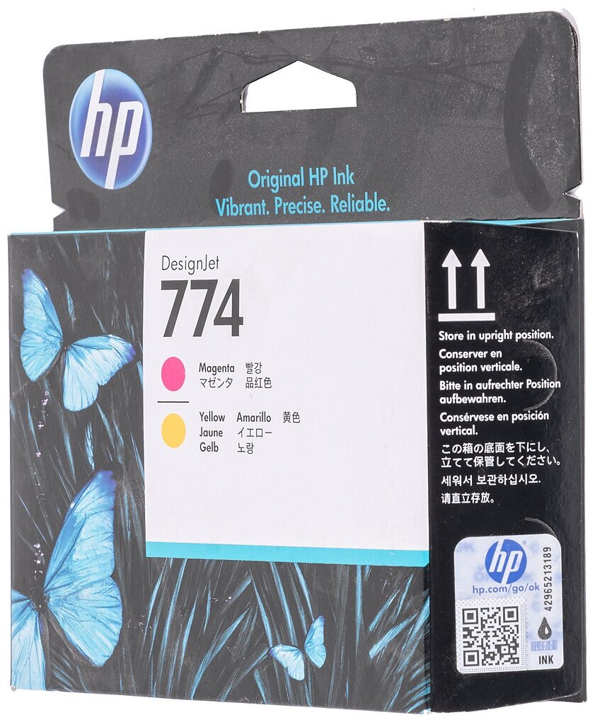 Картридж струйный HP 774 P2V99A пурпурный/желтый (775мл) для HP DJ Z6810