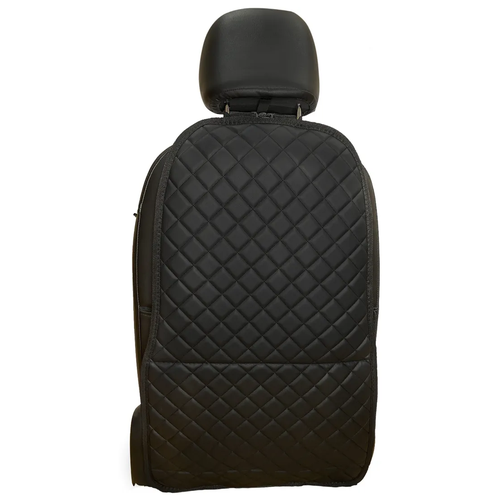 фото Automerch / накидка защитная на спинку переднего сиденья / чехол для автомобильных сидений / авточехол на спинку сиденья / экокожа / черный (1 шт)